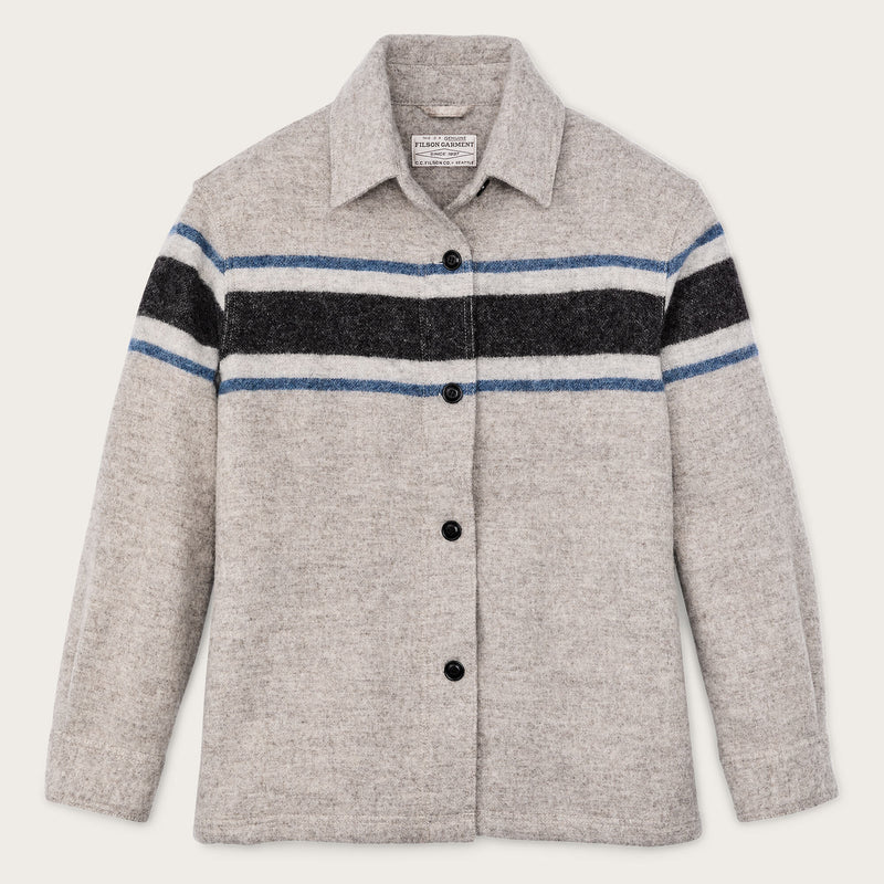 Women's wool overshirt by Filson | Gray / black blanket (Gray)