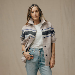 Women's wool overshirt by Filson | Gray / black blanket (Gray)