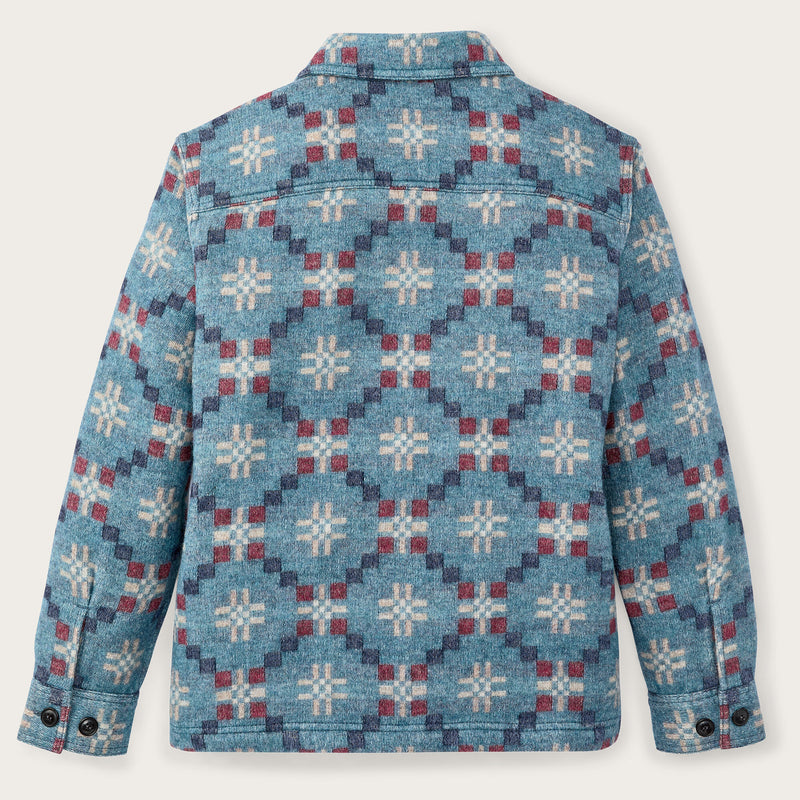 Women's wool overshirt by Filson | Turquoise / multi ja (Blue)