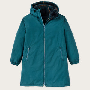 Manteau femme réversible laine polaire par Filson | Dark teal (Blue)