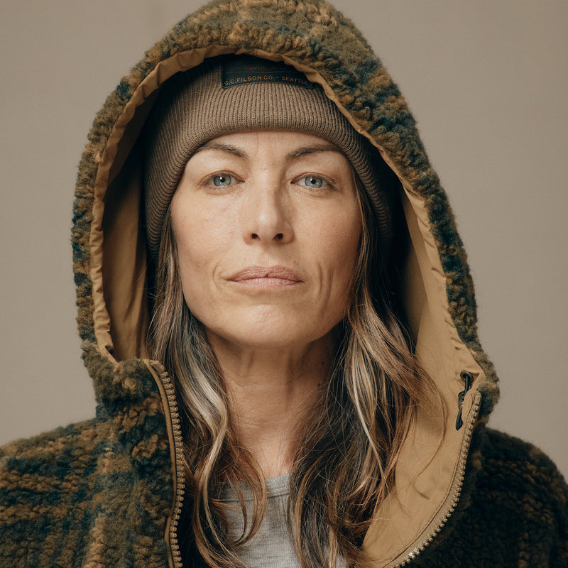 Women’s reversible wooly fleece coat by Filson | Tan (Brown)