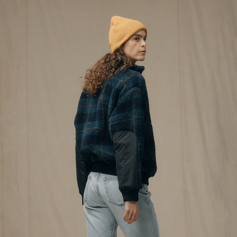 Popover femme en polaire par Filson | Blue / black plaid (Blue)