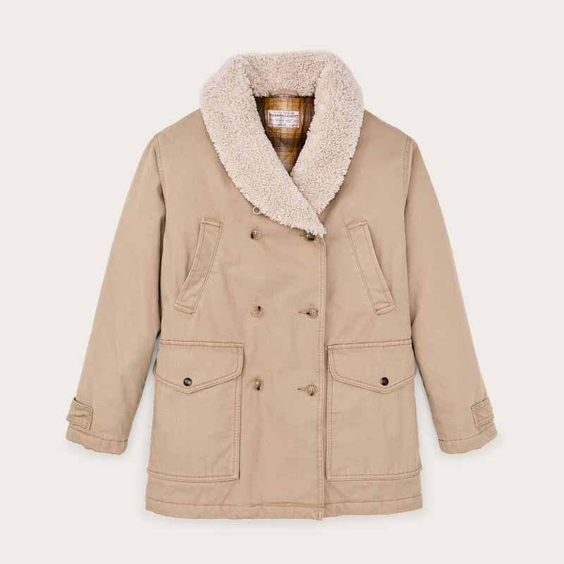 Women’s canvas packer coat by Filson | Natural (Beige)