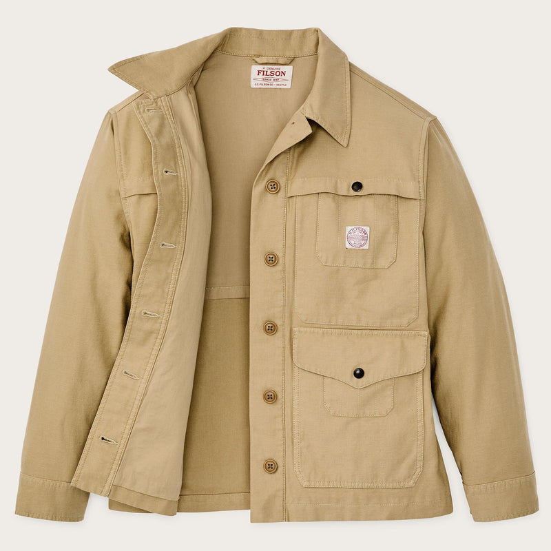 Women's reverse sateen cruiser jacket by Filson | Antique khaki (Yellow)