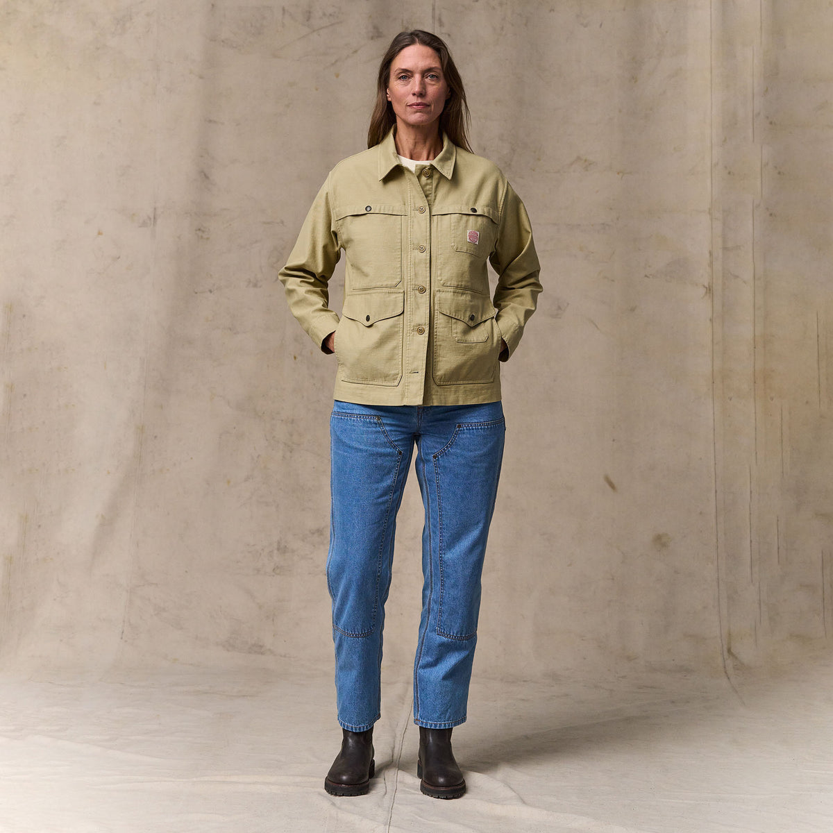Women's reverse sateen cruiser jacket by Filson | Antique khaki