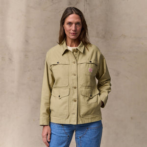Women's reverse sateen cruiser jacket by Filson | Antique khaki (Yellow)