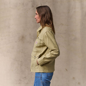 Women's reverse sateen cruiser jacket by Filson | Antique khaki (Yellow)