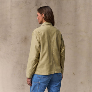 Women's reverse sateen cruiser jacket by Filson | Antique khaki (Yellow)