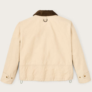 Women's dry wax short work jacket by Filson | Quail tan (Yellow)