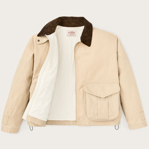 Women's dry wax short work jacket by Filson | Quail tan (Yellow)