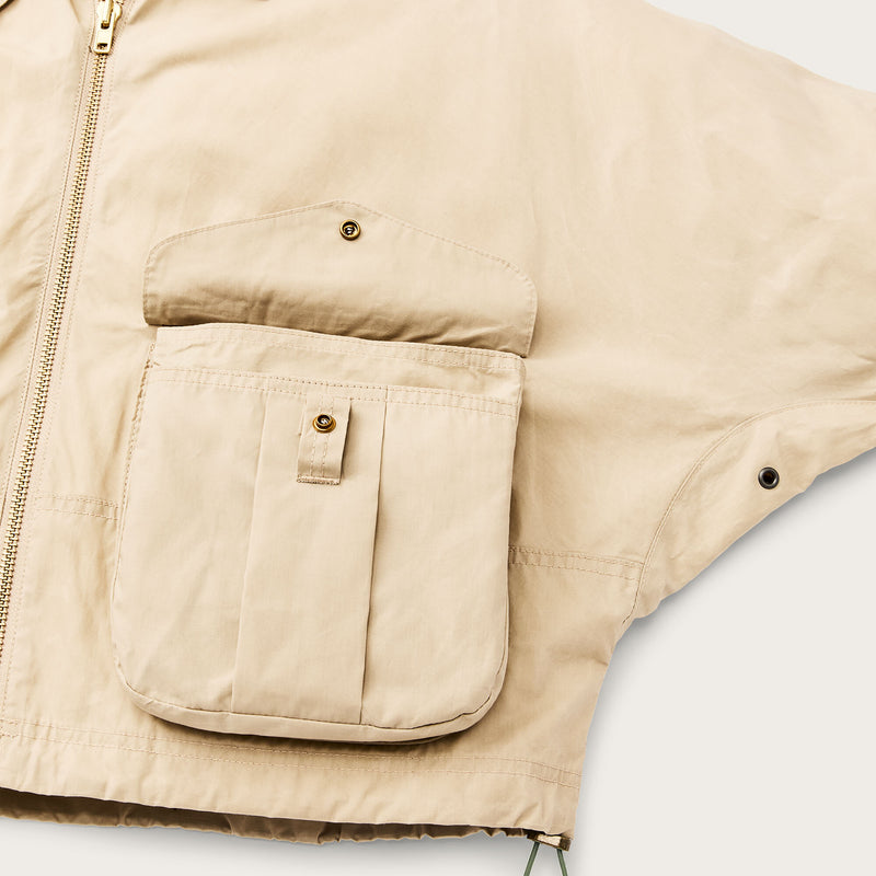 Women's dry wax short work jacket by Filson | Quail tan (Yellow)