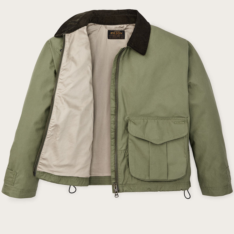 Women's dry wax short work jacket by Filson | Slate olive (Green)