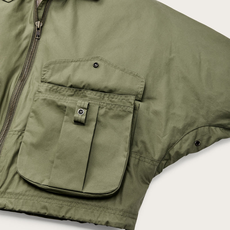 Women's dry wax short work jacket by Filson | Slate olive (Green)
