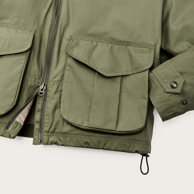Women's dry wax short work jacket by Filson | Slate olive (Green)