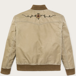 Women's western satin jacket by Filson | Silver sage (Beige)