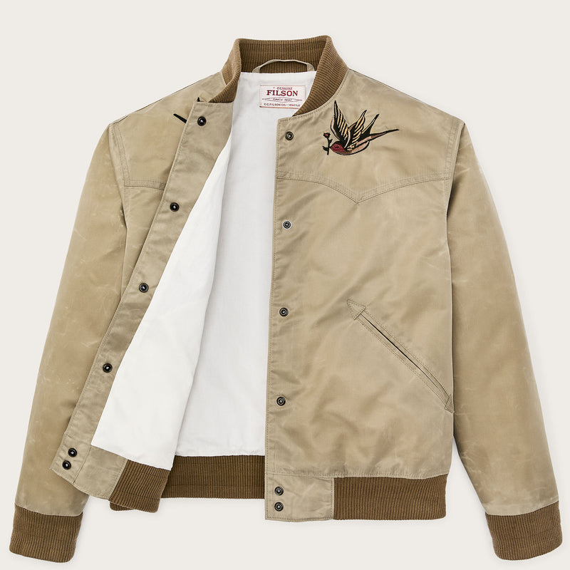 Women's western satin jacket by Filson | Silver sage (Beige)