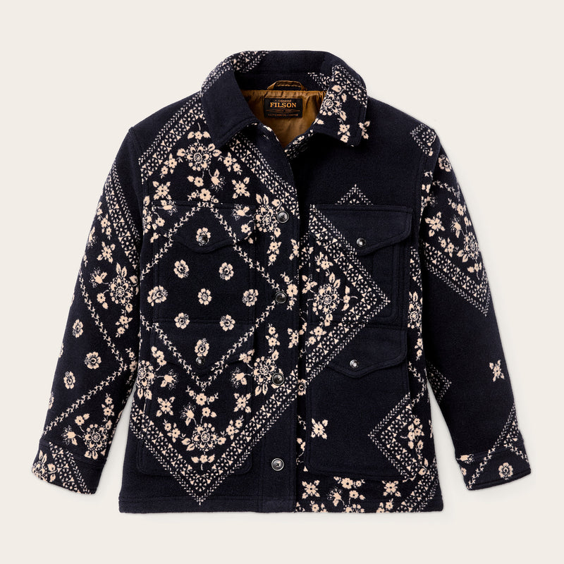 Women's jacquard wool cruiser jacket by Filson | Ink navy (Blue)
