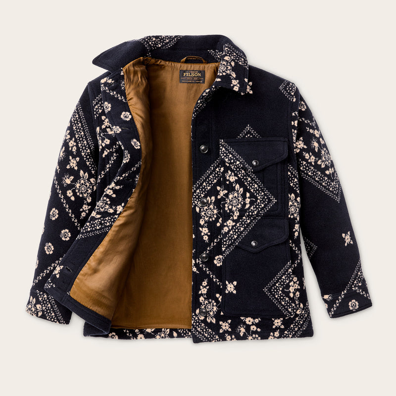 Women's jacquard wool cruiser jacket by Filson | Ink navy (Blue)