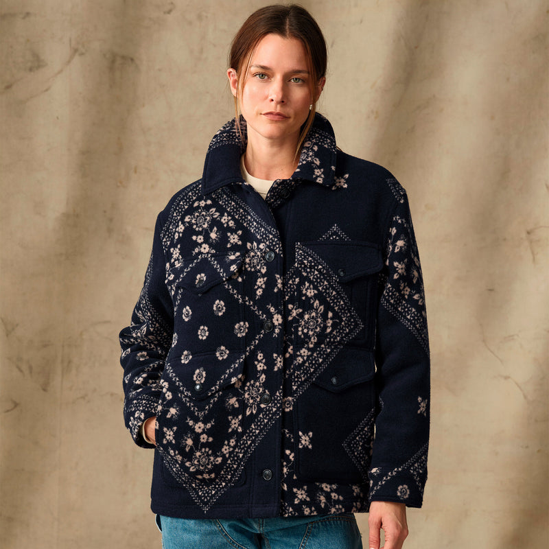 Women's jacquard wool cruiser jacket by Filson | Ink navy (Blue)