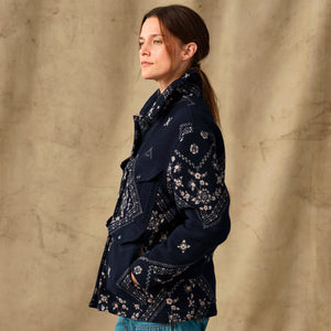 Women's jacquard wool cruiser jacket by Filson | Ink navy (Blue)