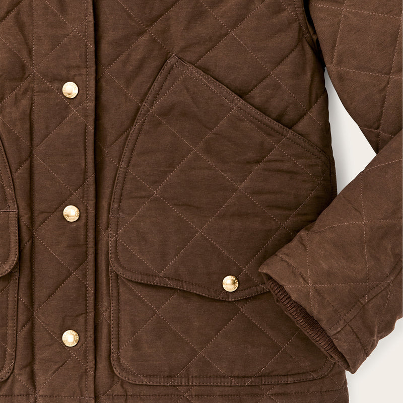 Women's quilted outfitter jacket by Filson | Dark brown (Brown)