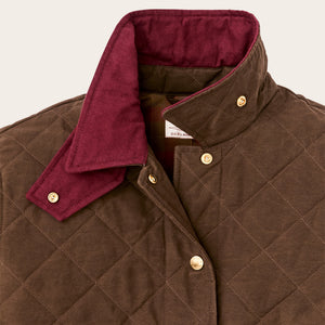 Women's quilted outfitter jacket by Filson | Dark brown (Brown)