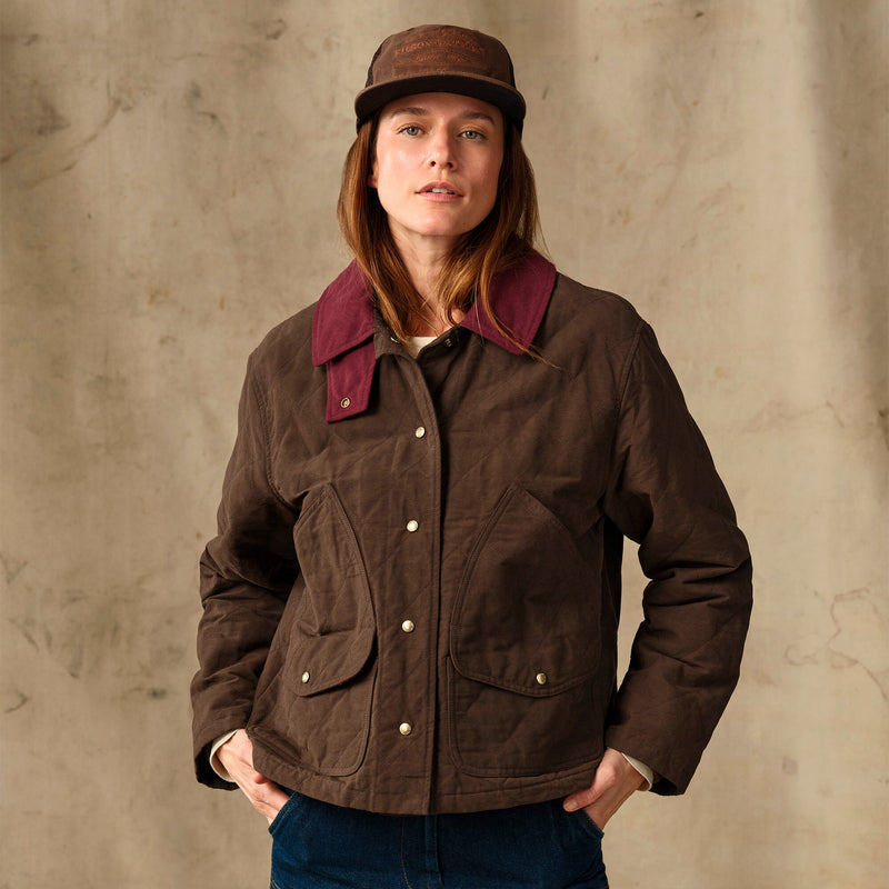 Women's quilted outfitter jacket by Filson | Dark brown (Brown)