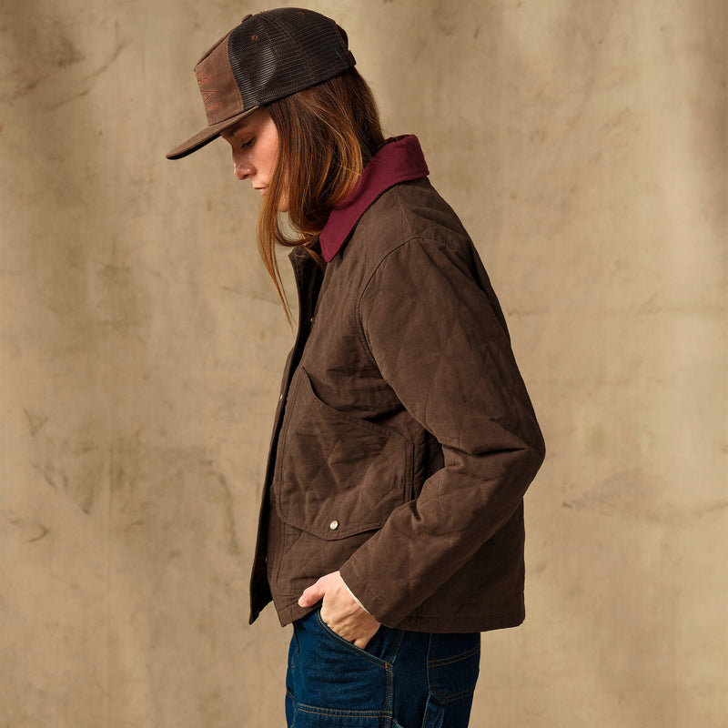Women's quilted outfitter jacket by Filson | Dark brown (Brown)