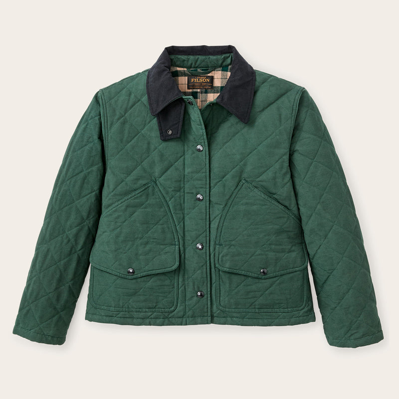 Women's quilted outfitter jacket by Filson | Deep forest (Green)