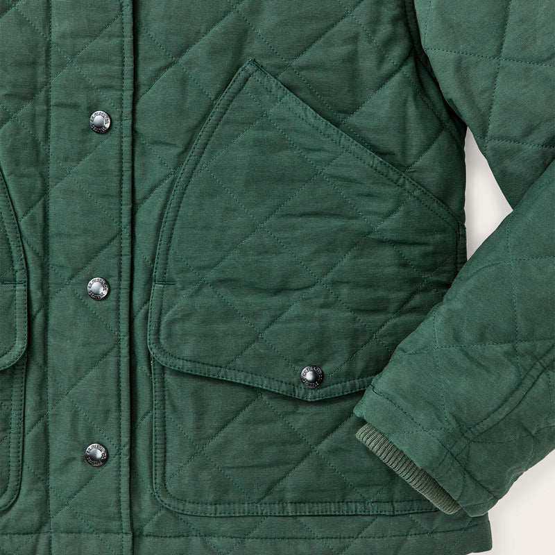 Women's quilted outfitter jacket by Filson | Deep forest (Green)