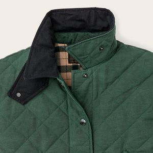 Women's quilted outfitter jacket by Filson | Deep forest (Green)