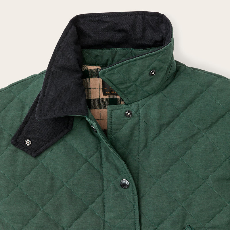 Women's quilted outfitter jacket by Filson | Deep forest (Green)