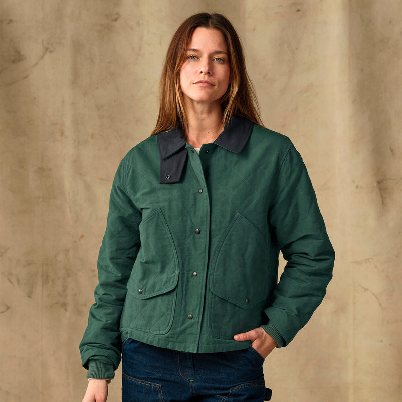 Women's quilted outfitter jacket by Filson | Deep forest (Green)