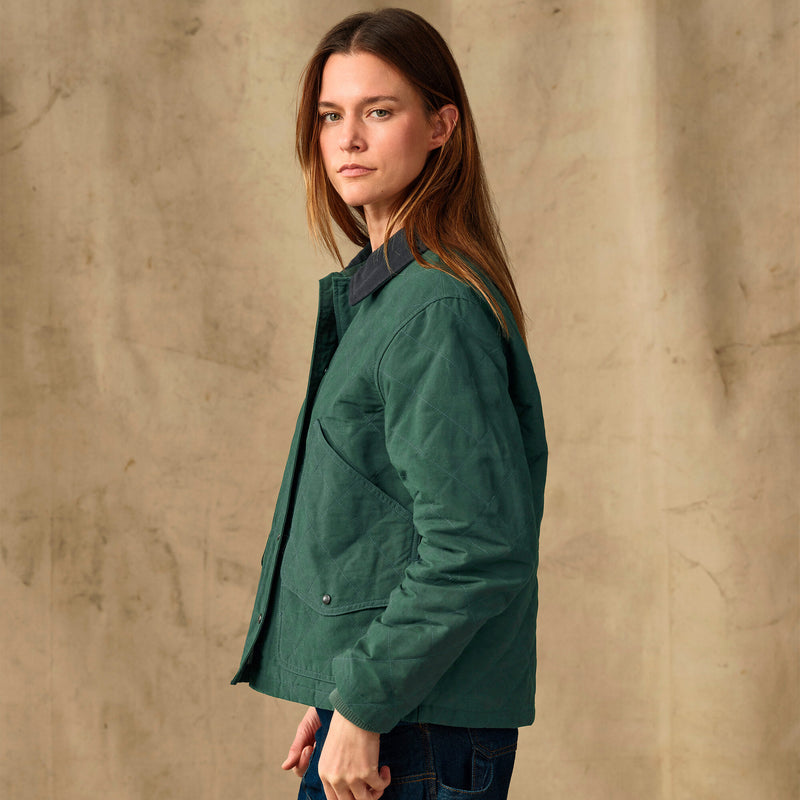 Women's quilted outfitter jacket by Filson | Deep forest (Green)