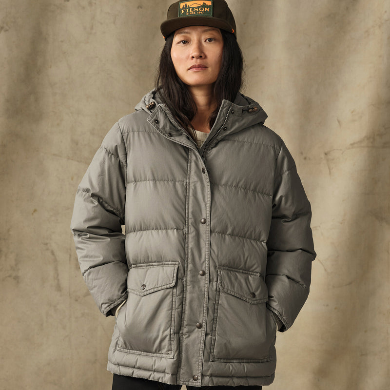 Women's heritage cotton down parka by Filson | Smokey olive (Green)