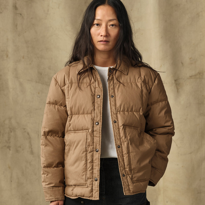 Women's heritage cotton down jacket by Filson | Antique bronze (Brown)