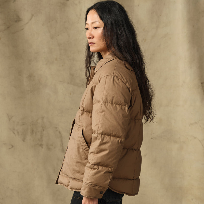 Women's heritage cotton down jacket by Filson | Antique bronze (Brown)