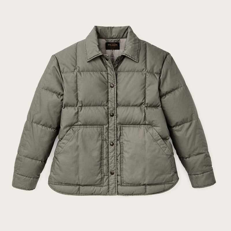 Women's heritage cotton down jacket by Filson | Smokey olive (Green)