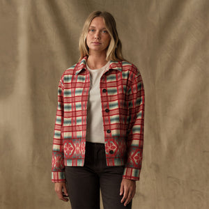 Women's colchuck short jacket by Filson | Rust / multi jacquar (Red)