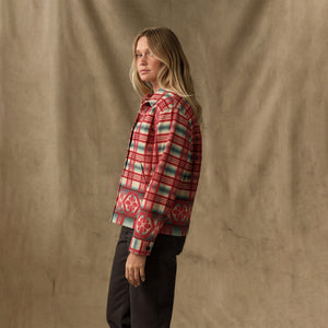 Women's colchuck short jacket by Filson | Rust / multi jacquar (Red)