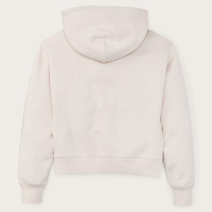Women's french terry half-zip hoodie by Filson | Ivory (White)