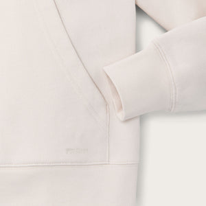 Women's french terry half-zip hoodie by Filson | Ivory (White)