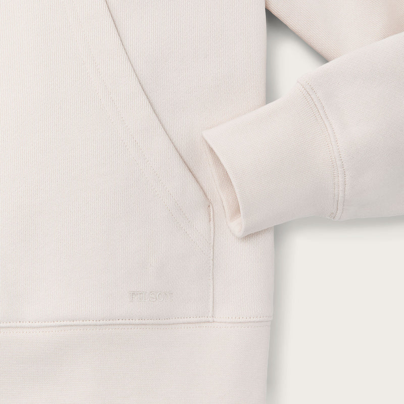 Women's french terry half-zip hoodie by Filson | Ivory (White)