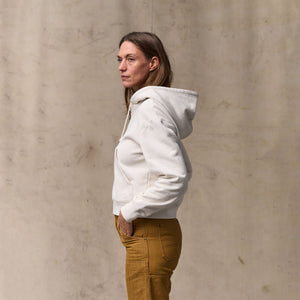 Women's french terry half-zip hoodie by Filson | Ivory (White)