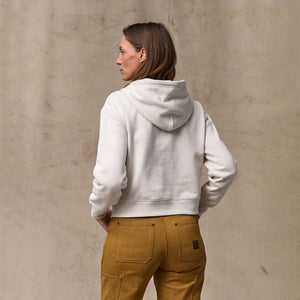 Women's french terry half-zip hoodie by Filson | Ivory (White)