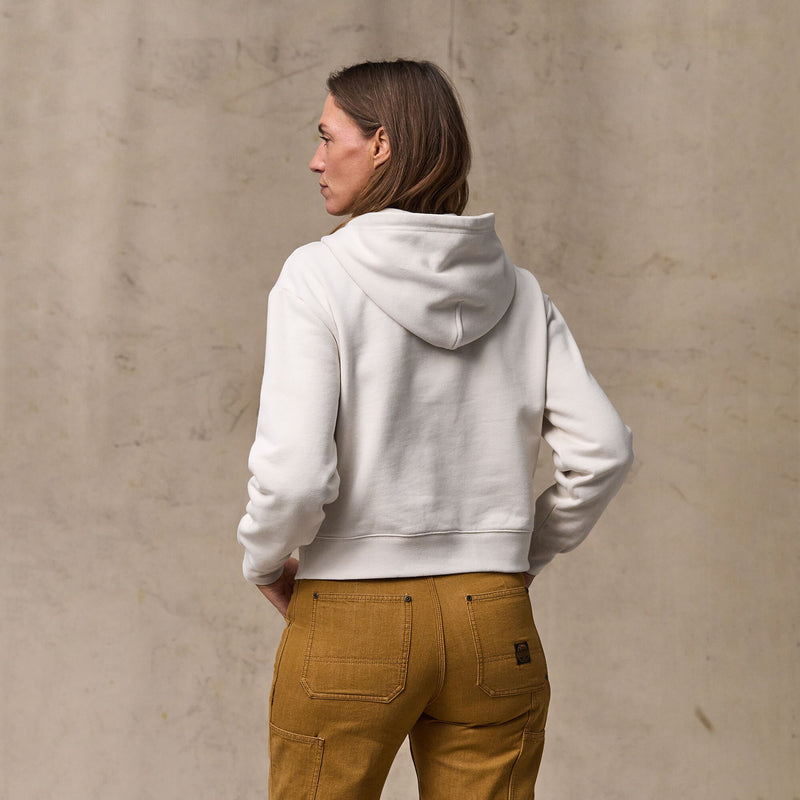 Women's french terry half-zip hoodie by Filson | Ivory (White)