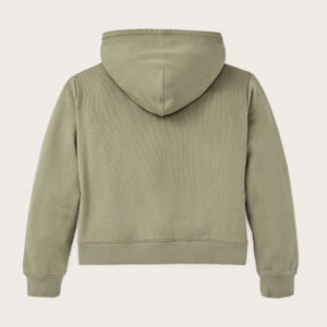 Women's french terry half-zip hoodie by Filson | Olive branch (Beige)