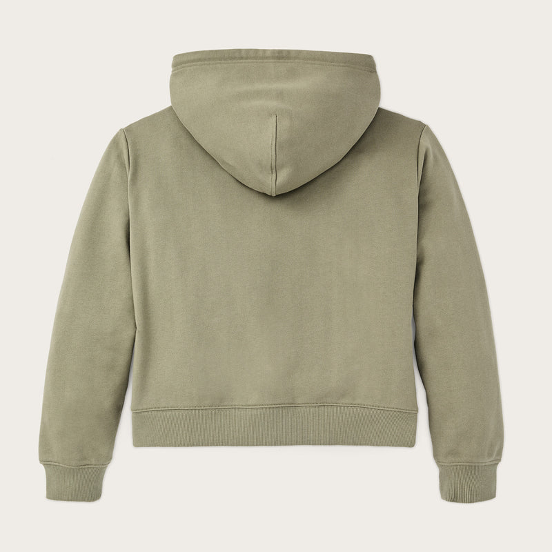 Women's french terry half-zip hoodie by Filson | Olive branch (Beige)