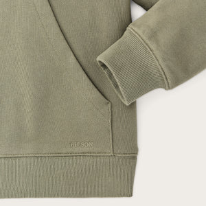Women's french terry half-zip hoodie by Filson | Olive branch (Beige)