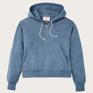 Women's french terry half-zip hoodie by Filson | Light blue (Blue)